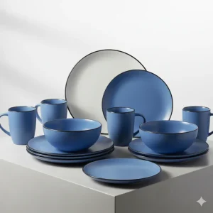 Ceramic Dinnerware Set - 12-piece, Blue