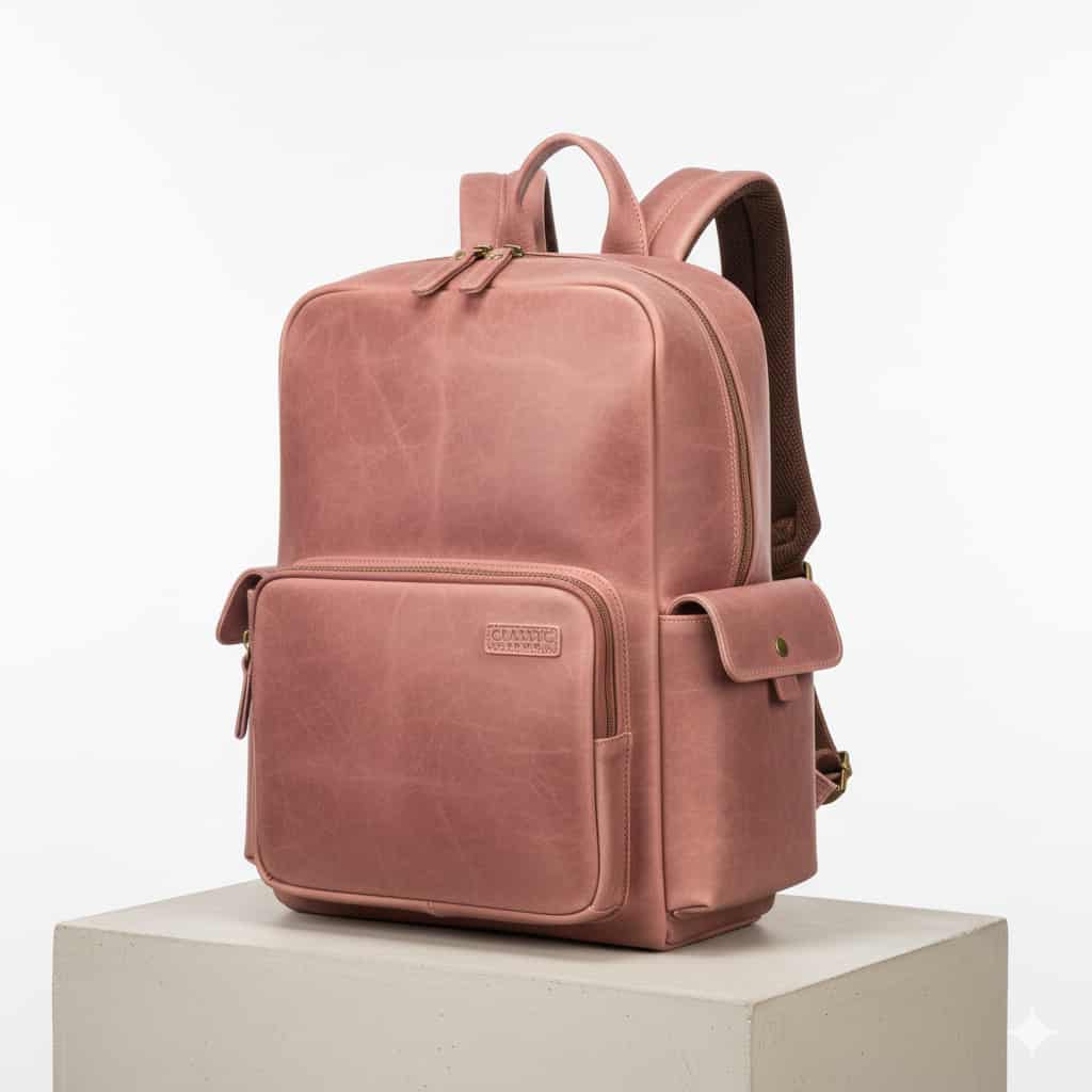 Leather Laptop Backpack - Image 3